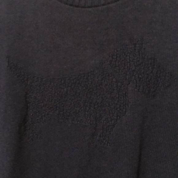 Vintage Kenneth Too navy Scottie dog print sweater - Picture 2 of 5